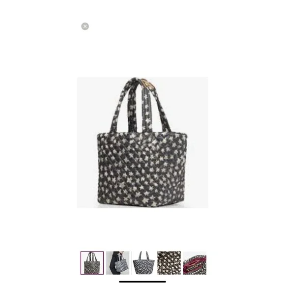 MZ Wallace Medium Metro Tote Quilted All Over Star Print bag Rare - Picture 11 of 13